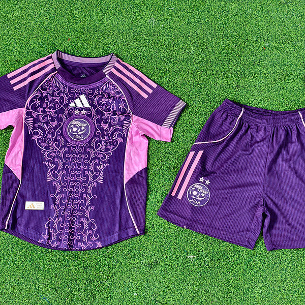 Maillot Algérie 2025 Concept Mauve + Shorts (ENFANTS)