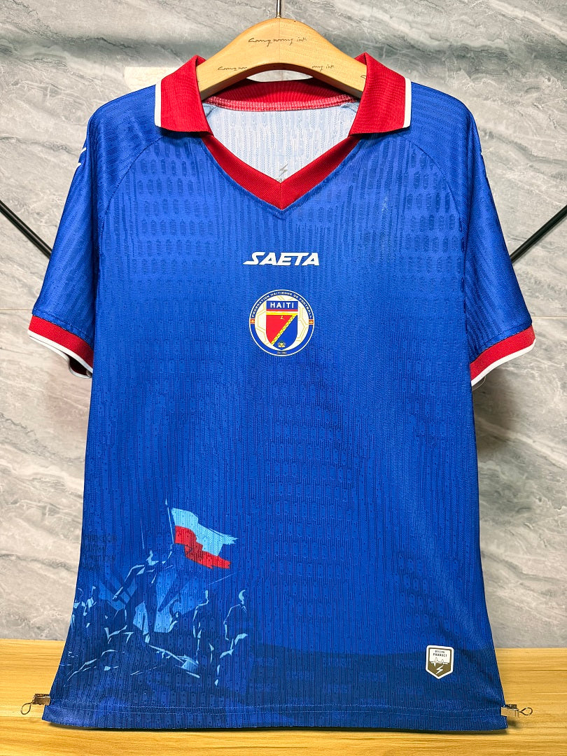 Maillot Haiti 2026/2027 Version Player Coupe du Monde Bleu
