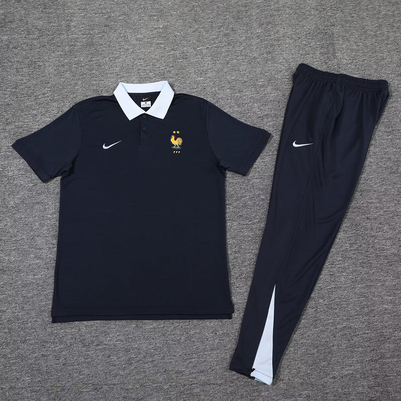 Ensemble Polo et pantalon France 2025/2026 Bleu
