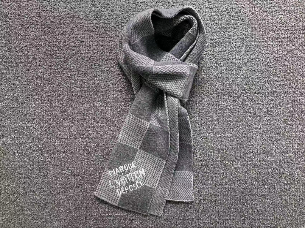 Combo Chapeau LV + Foulard - Gris, Noir/Blanc, Noir et Bleu