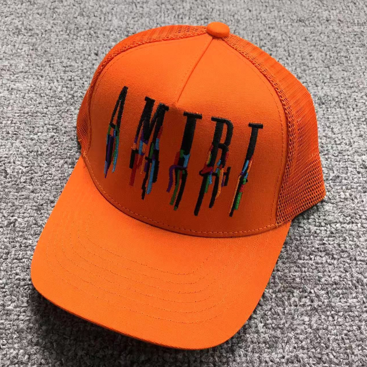 Casquette AMlRI Orange Réglable | Unisexe | Taille Ajustable