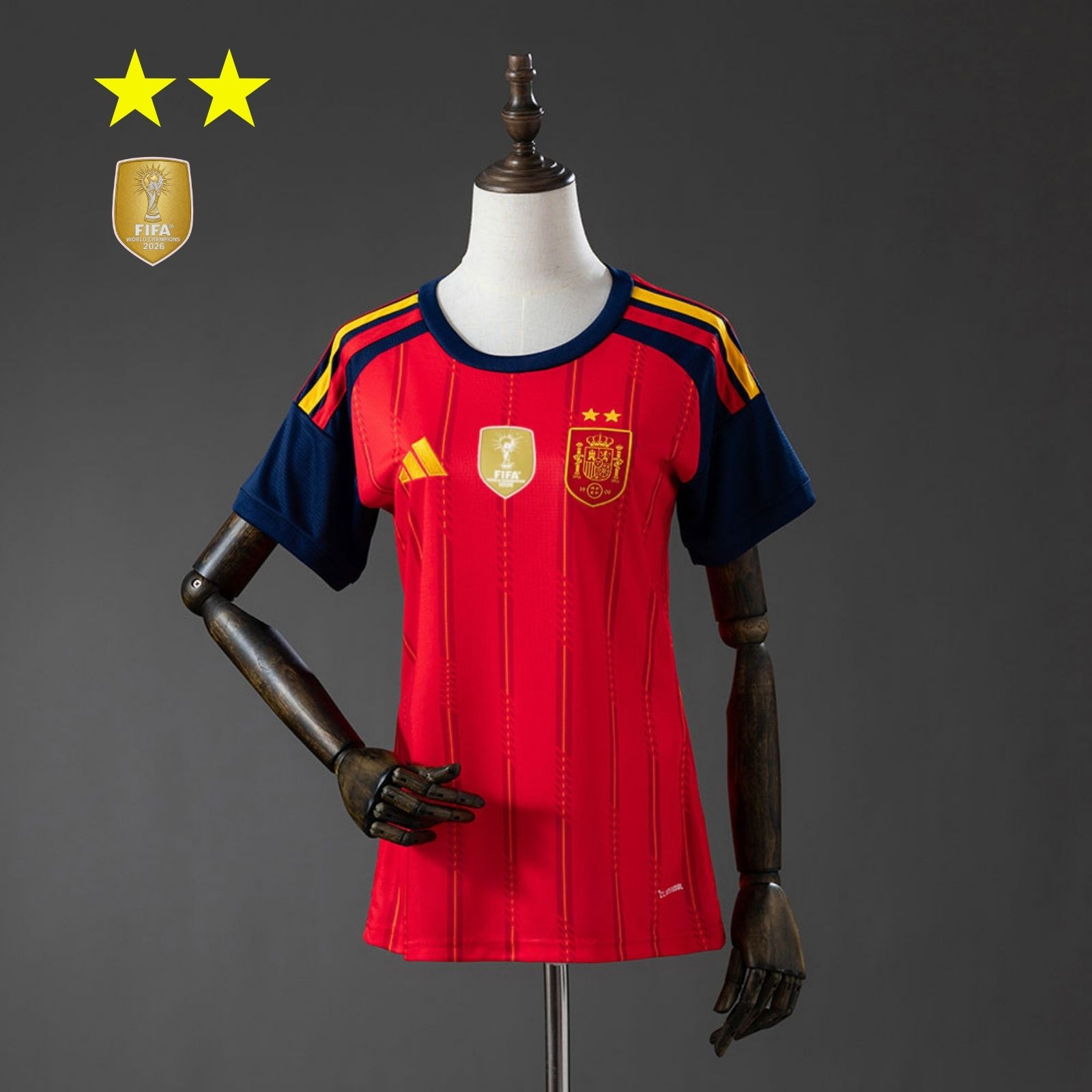 Maillot Espagne Version Fans Away Coupe du Monde 2026 FEMME | 2 étoiles