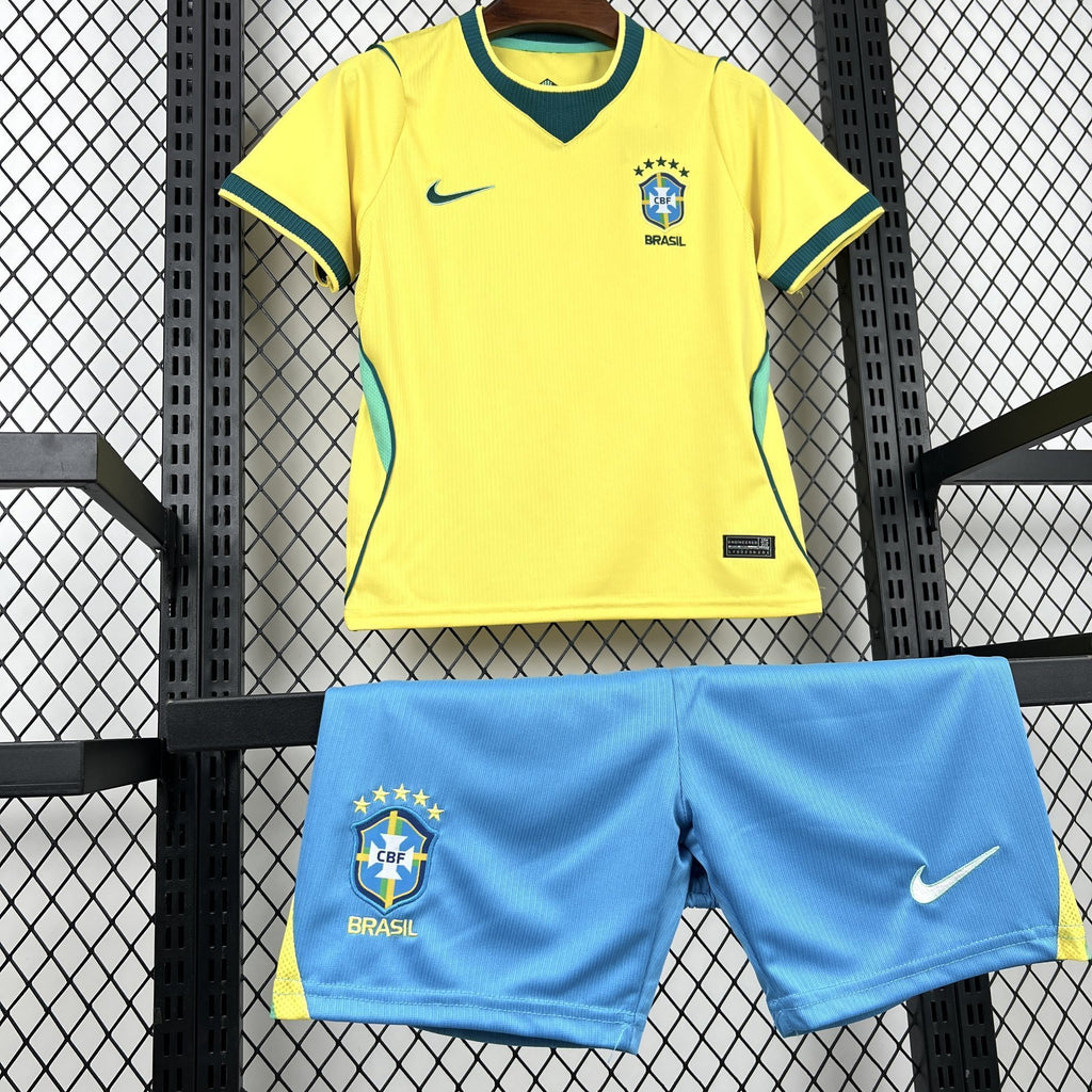 Maillot Brésil + Short pour enfants 2026/2027 Coupe du Monde