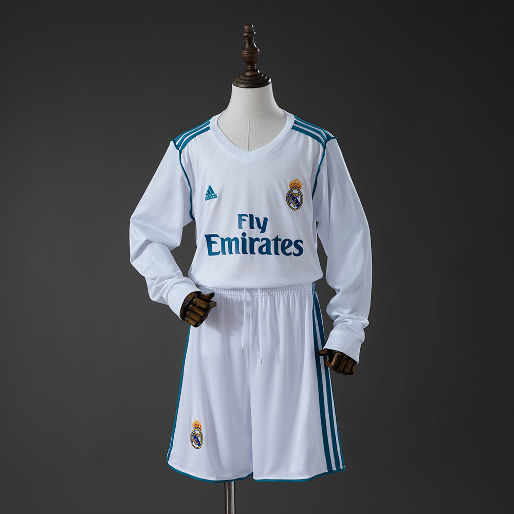 Maillot Real Madrid Home Manche longue 2017/2018 pour enfant