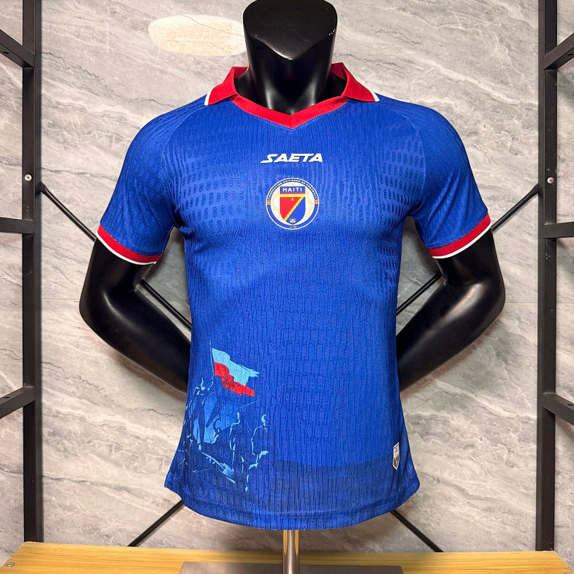 Maillot Haiti 2026/2027 Version Player Coupe du Monde Bleu
