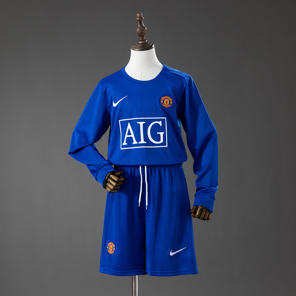 Maillot Manchester United Home Manche longue 2008/2009 pour enfant