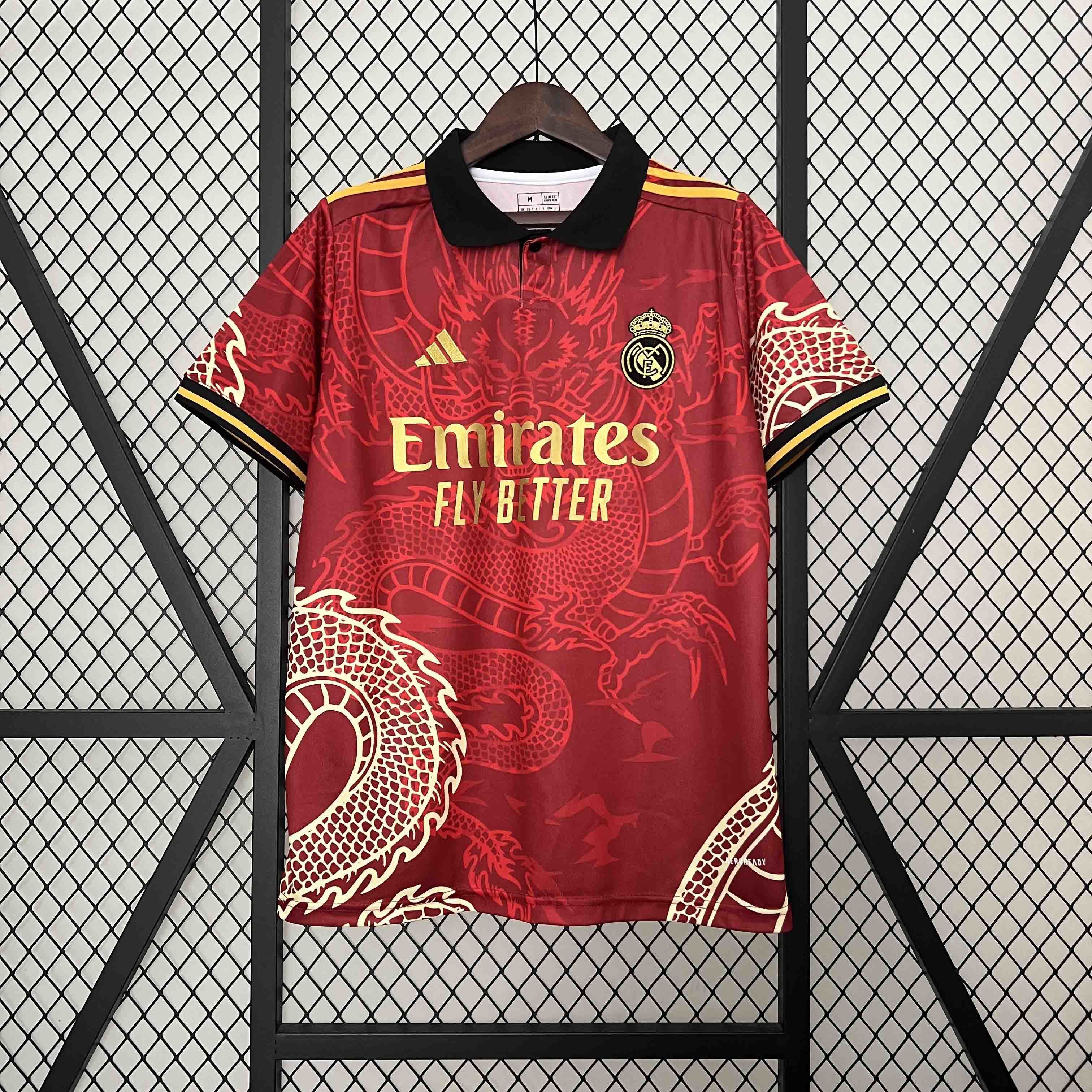 Maillot Real Madrid Fans Rouge Dragon 2024/2025
