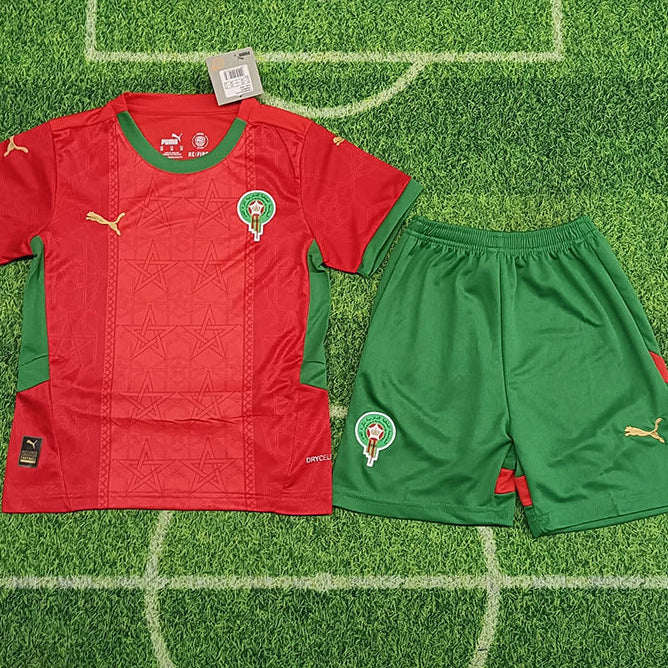 Maillot Maroc 2026 Version Fans (ENFANTS) + Shorts