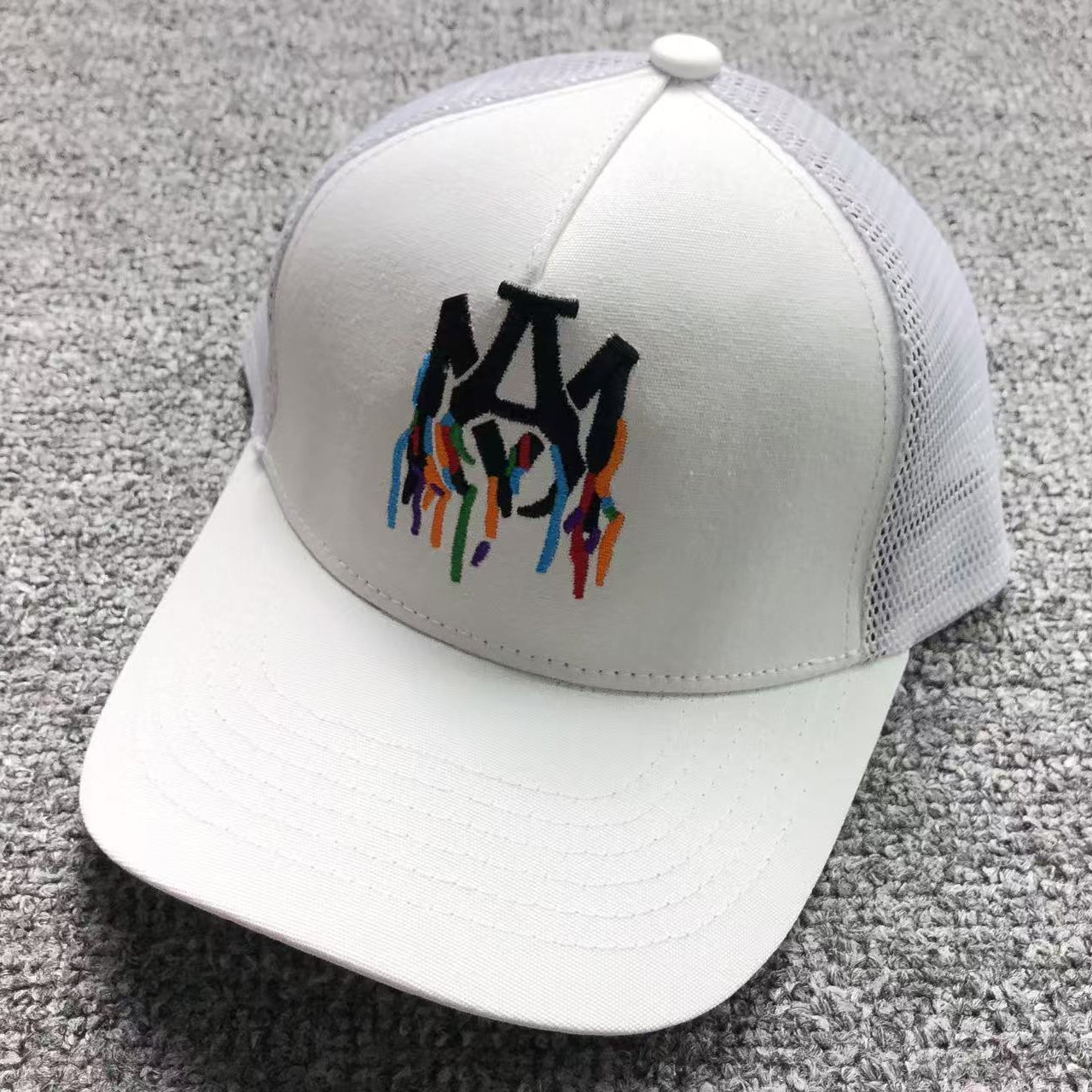 Casquette AMlRI Blanc Réglable | Unisexe | Taille Ajustable