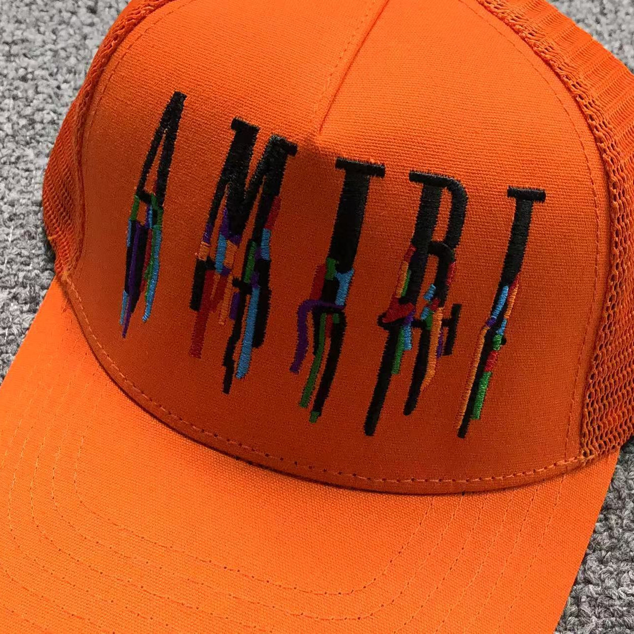 Casquette AMlRI Orange Réglable | Unisexe | Taille Ajustable