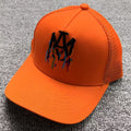 Casquette AMlRI Blanc Orange | Unisexe | Taille Ajustable