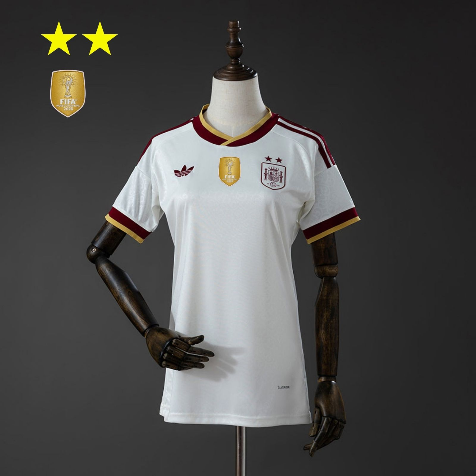 Maillot Espagne Away Coupe du Monde 2026 FEMME | 2 ÉTOILES