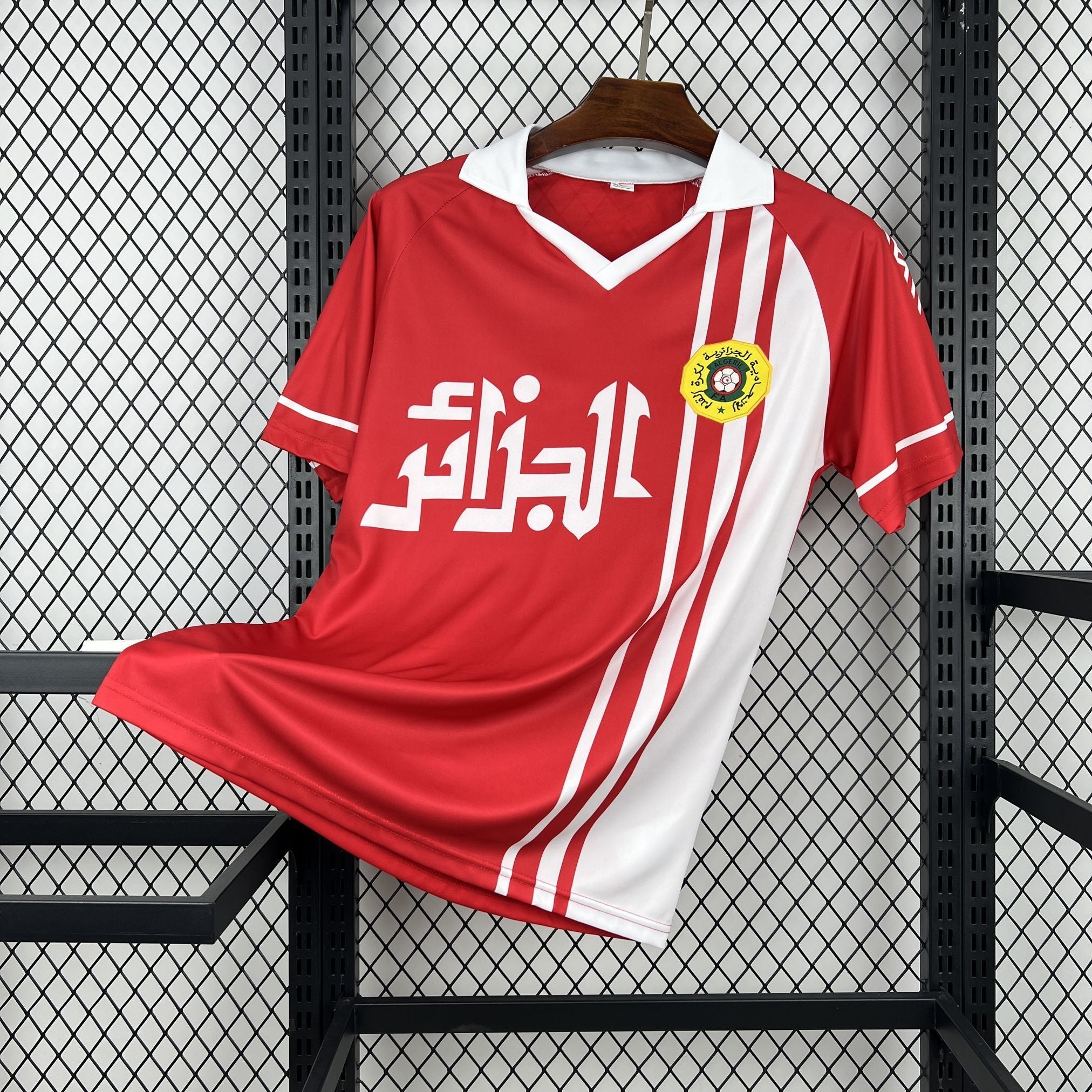 Algerien Retro Trikot 1986 Auswärts Rot