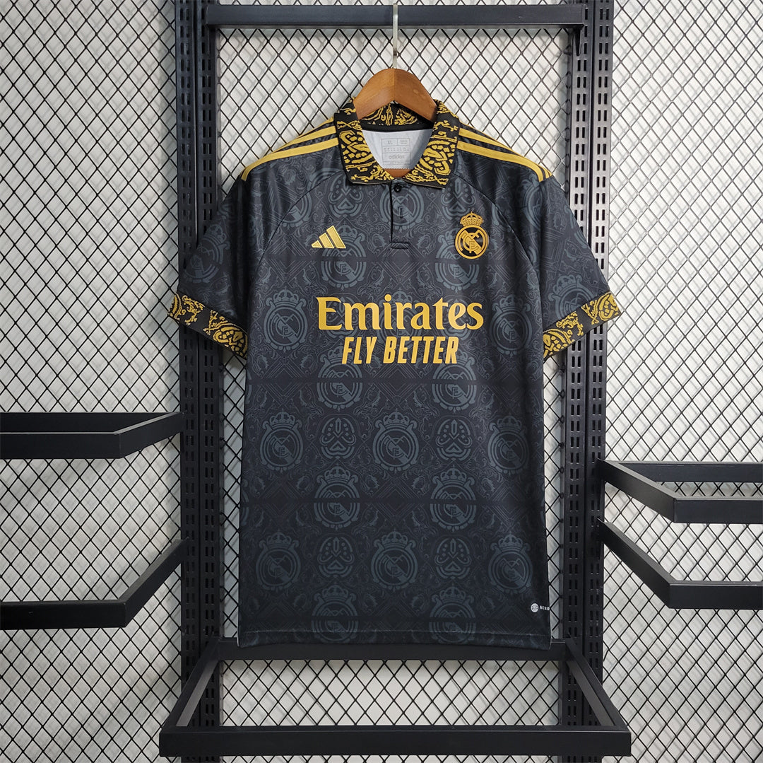 Maillot Real Madrid Fans Or Noir 2023/2024